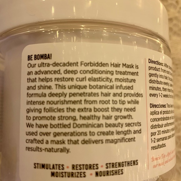 Bomba Curls Forbidden Dominican Hair Mask Intense Curl Hydration 6.0 fl oz NEW - Picture 5 of 7